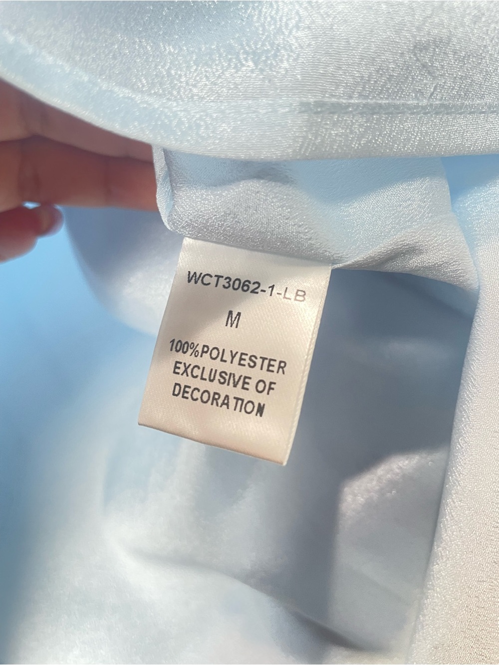 NWT THML Light Blue White Striped V-Neck  Dress Size M - Picture 7 of 7